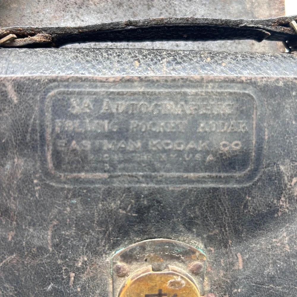 Vintage 1910-1915 Kodak No 3A Autographic Folding Pocket Camera & Case Model‎ C
